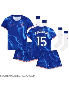 Chelsea Nicolas Jackson #15 Maglia Gara Casa Repliche 2024-25 Bambino